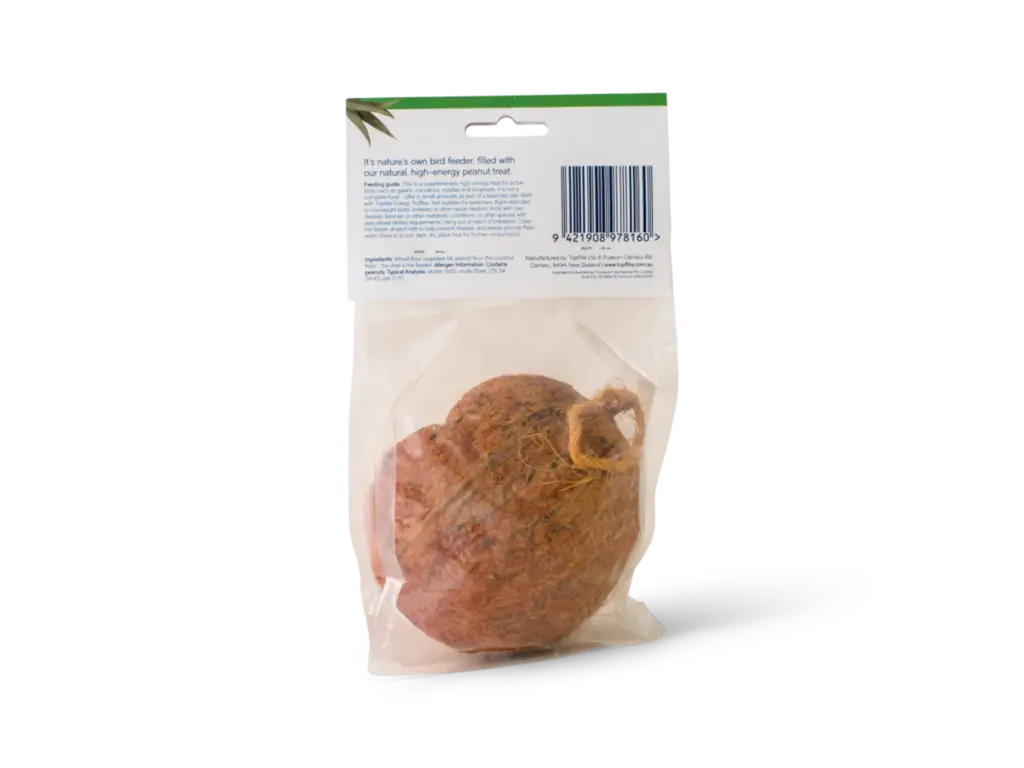 Topflite Coconut Feeder 450g, back of pack